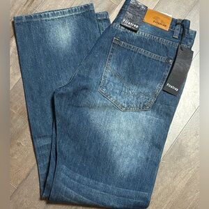 Firetrap Black Seal Denim Jeans men's Size 30S 30x29.5 Straight Fit Blue NWT